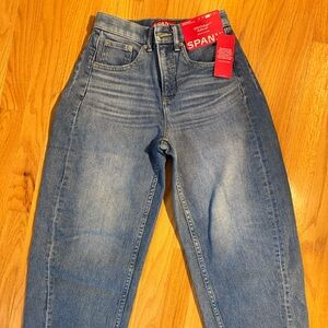 SPANX brand new Women's Blue Barrel Leg Jeans